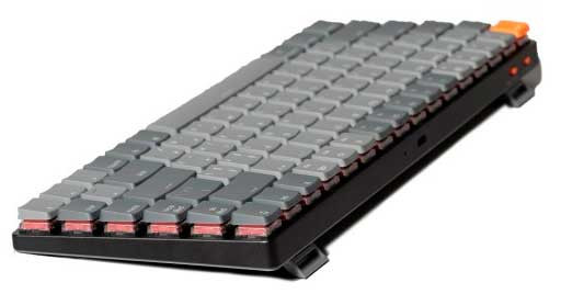 Клавиатура Keychron K3 Low Profile механическая, беспроводная, RGB, Red Switch, Light Gray