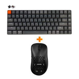   Pulsar Xlite Wireless V2 Competition Black +  Keychron K3, RGB  Brown Switch