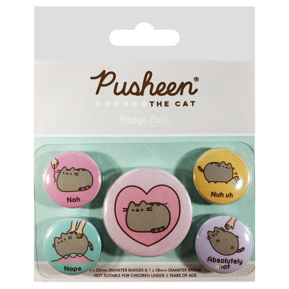 Набор значков Pusheen: Nah (5 шт.)