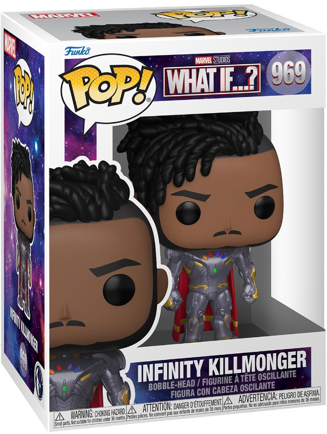  Funko POP: Marvel What If...?  Infinity Killmonger Bobble-Head (9,5 )