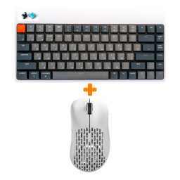   Xlite Wireless V2 Competition White +  Keychron K3, White LED  Blue Switch