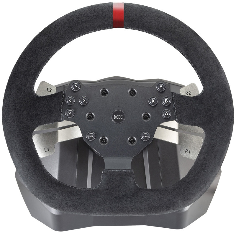 Руль Artplays V-1200 Vibro гоночный – Premium Leather Edition для PS4 / PC / Xbox One / Switch