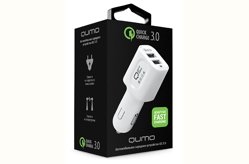Автомобильное зарядное устройство Qumo Auto Energy Quick Charge 3.0