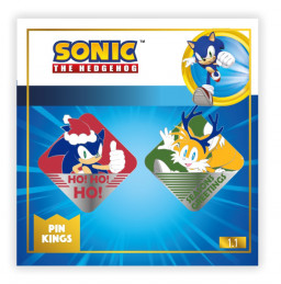   Sonic The Hedgehog Modern Christmas 1.1 Pin Kings 2-Pack