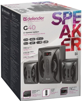 Акустическая система Defender 2.1 G40 40Вт Bluetooth FM/MP3/SD/USB для PC