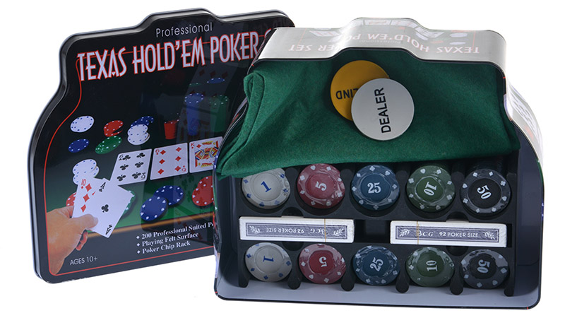 Набор для покера Texas Holdem (200 фишек)