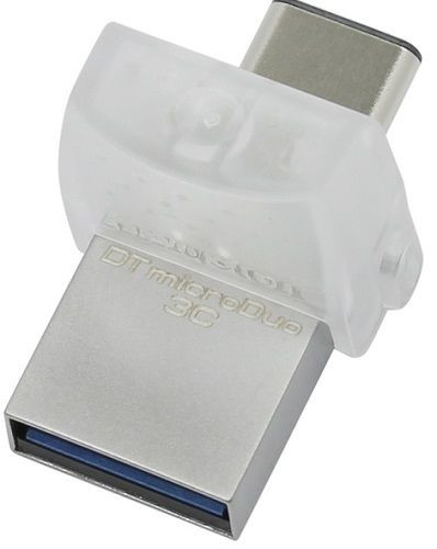 USB-накопитель Kingston 128Gb microDuo USB3.0 (белый)