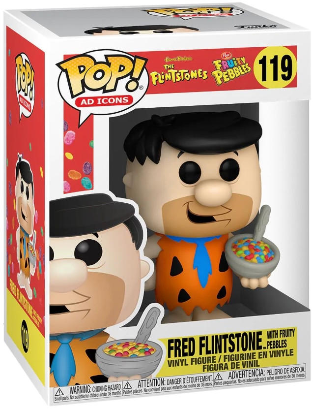  Funko POP AD Icons: The Flintstones Fruity Pebbles  Fred Flintstone With Fruity Pebbles (9,5 )