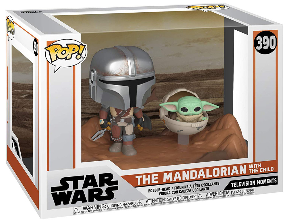Фигурка Funko POP: Star Wars Television Moments – The Mandalorian With The Child Bobble-Head (9,5 см)