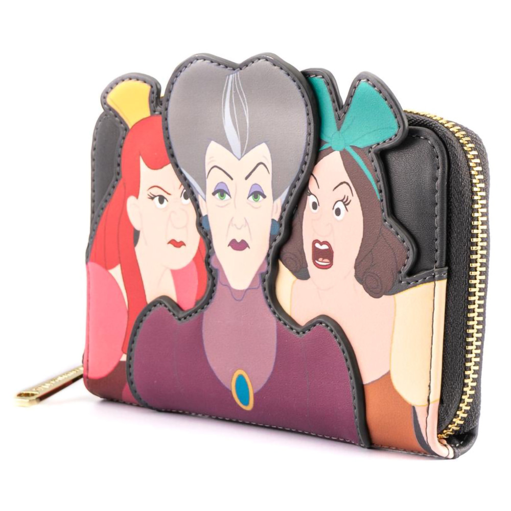 ������ Loungefly Disney Villains Scene: Evil Stepmother And Step Sisters Zip Around