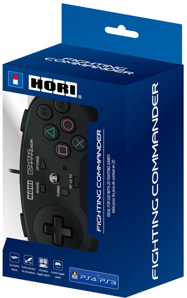 Геймпад Hori Fighting commander проводной для PS3 / PS4 / ПК (PS4-044E)