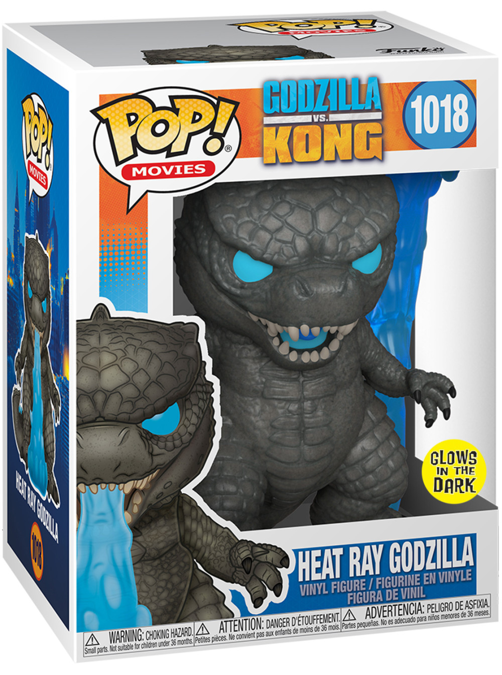  Funko POP Movies: Godzilla Vs Kong  Heat Ray Godzilla Glows In The Dark Exclusive (9,5 )