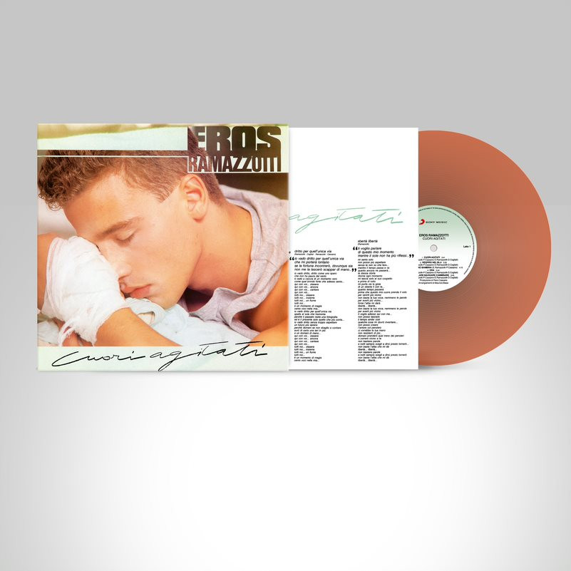 RAMAZZOTTI EROS  Cuori Agitati  Italian Version  Coloured Orange Vinyl  LP +   LP Brush It 