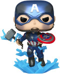  Funko POP Marvel: Avengers Endgame  Captain America With Hammer [Glows In The Dark] Exclusive Bobble-Head (9,5 )