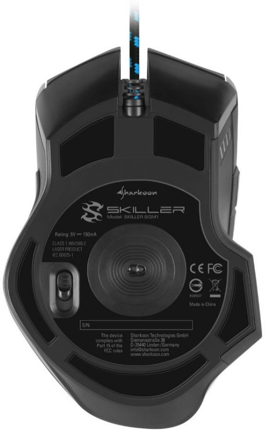 Мышь Sharkoon Skiller SGM1 проводная игровая для PC (черная)