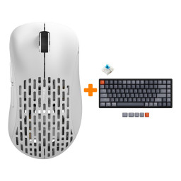 ����� ���� Xlite Wireless V2 Competition White + ���������� Keychron K2, RGB  Hot-Swap, Gateron Blue Switch