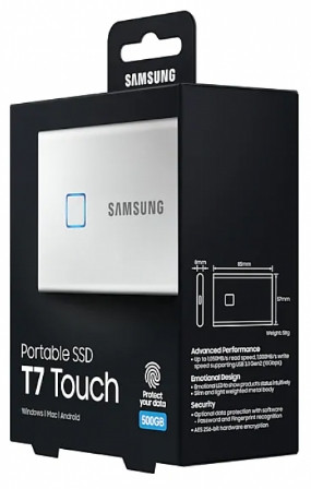 ������������� ���������� Samsung SSD T7 Touch 500GB USB Type-C (����������)