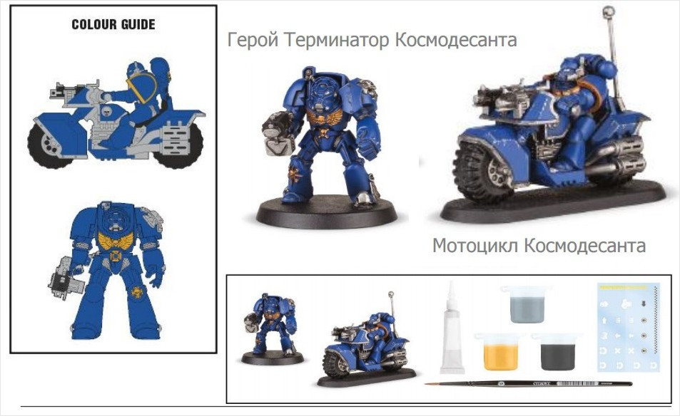 Warhammer 40 000: Miniatures Build+Paint  Space Marine Bike Attack