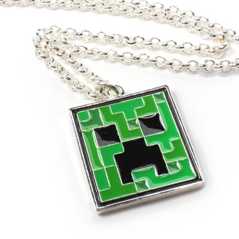 Кулон на цепочке Minecraft. Creeper