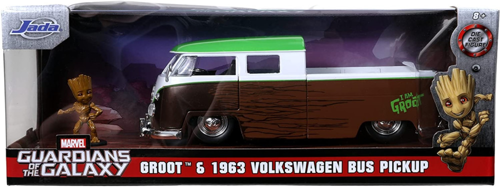   Hollywood Rides Marvel: Guardians Of The Galaxy  1963 Volkswagon Bus Pickup With Groot 1:24 (2 )