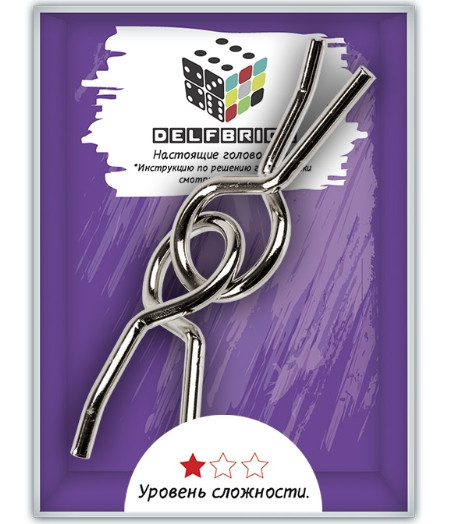Головоломка Delfbrick Петельки металлическая – 1 уровень (DLM-06)