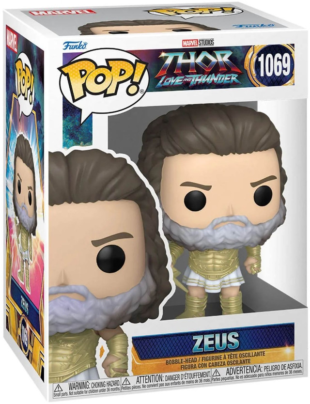 Фигурка Funko POP Marvel: Thor Love & Thunder – Zeus Bobble-Head (9,5 см)