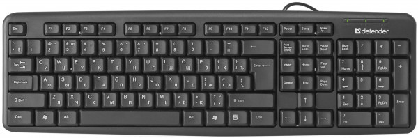 Клавиатура Defender Element HB-520 PS/2 RU, полноразмерная PS/2 для PC (черный) (45520)