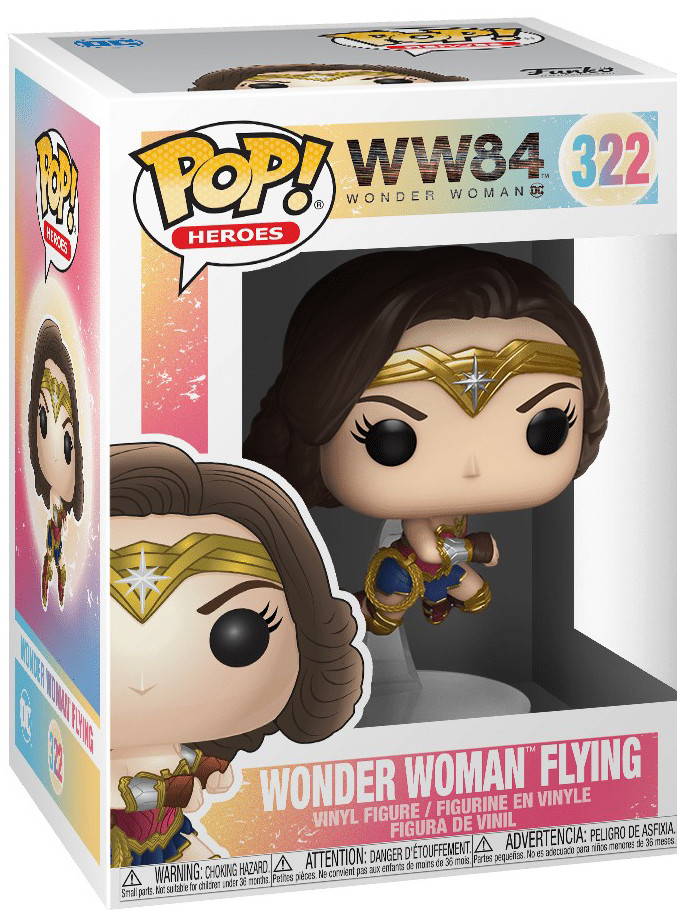 Фигурка Funko POP Heroes: Wonder Woman 1984 – Wonder Woman Flying Metallic (9,5 см)