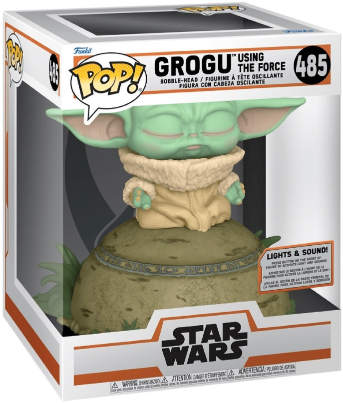  Funko POP Star Wars: The Mandalorian  Grogu Using The Force Lights & Sound Bobble-Head (9,5 )