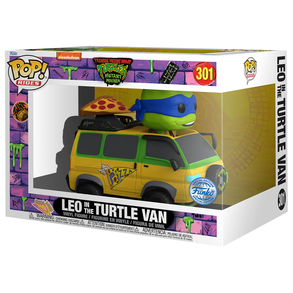 Фигурка Funko POP Rides: Teenage Mutant Ninja Turtles – Mutant Mayhem Leo In The Turtle Van Exclusive (9,5 см)