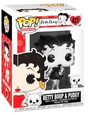 Фигурка Funko POP Animation: Betty Boop – Betty Boop & Pudgy (Black & White) (9,5 см)