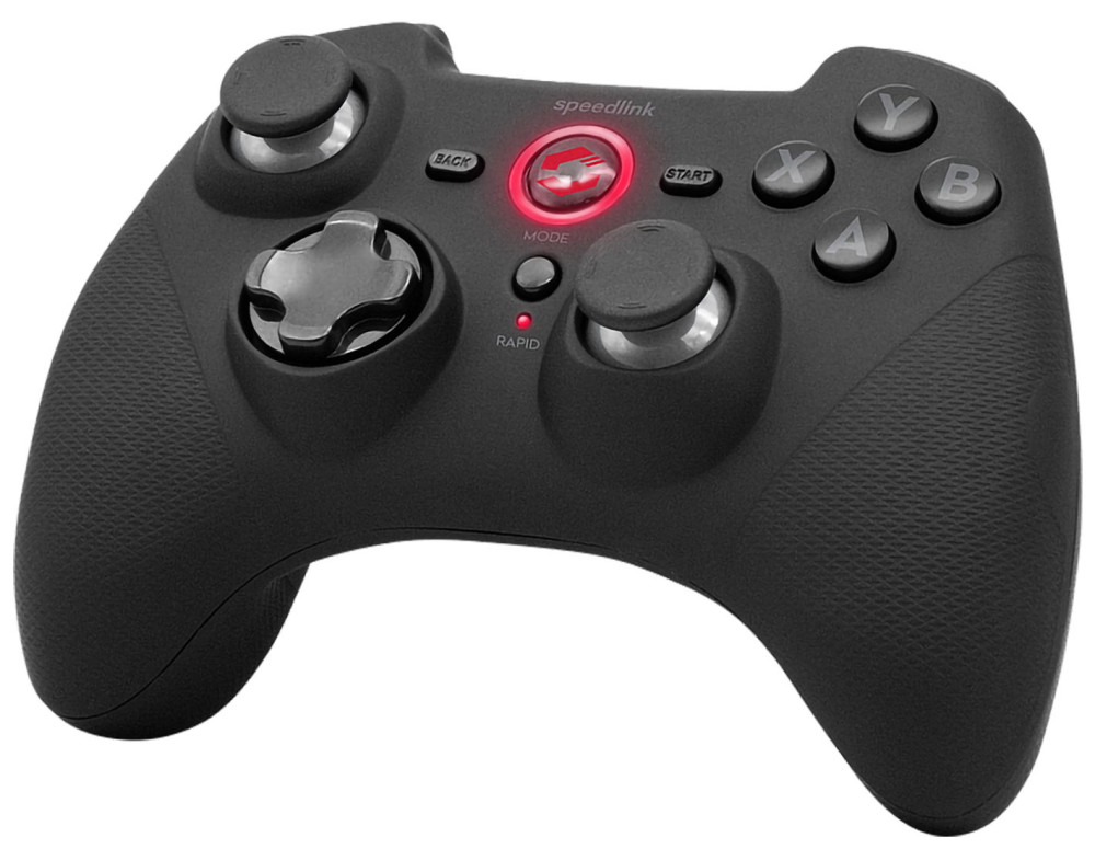  Speedlink RAIT Gamepad Wireless   Black Rubber  PC (SL-650110-BK)