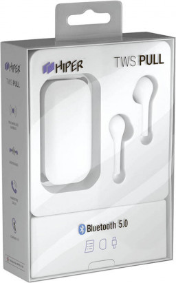 Наушники Hiper TWS PULL беспроводные (White)