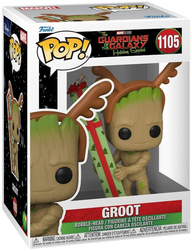 Фигурка Funko POP Marvel Guardians Of The Galaxy: Holiday Special – Groot Bobble-Head (9,5 см)