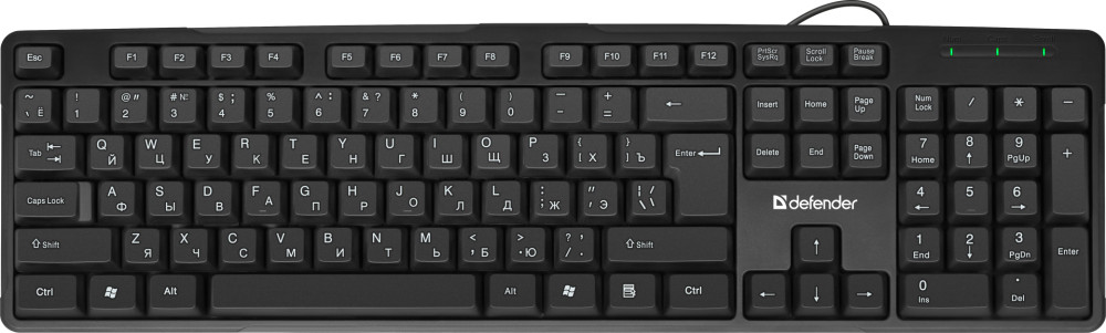 Клавиатура Defender Next HB-440 RU, полноразмерная для PC (черный) (45440)