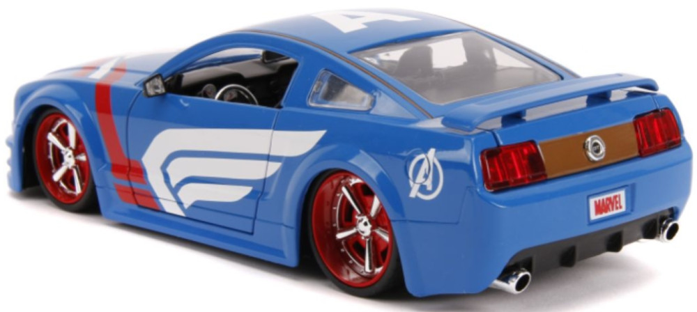   Hollywood Rides Marvel: Avengers  2006 Ford Mustang GT With Captain America 1:24 (2 )