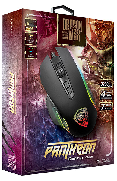 Мышь Qumo Dragon War Pantheon M50 проводная оптическая с подсветкой для PC