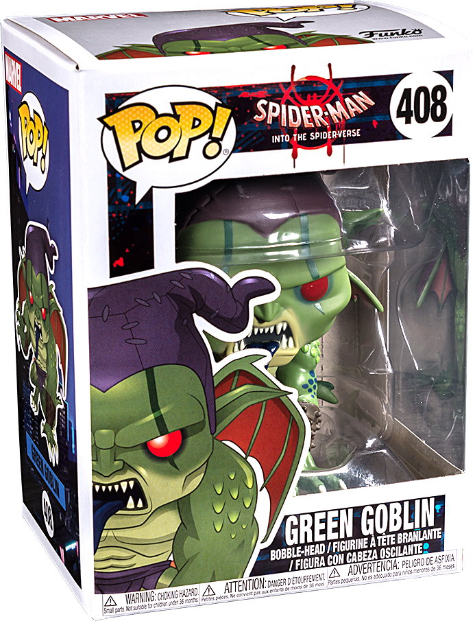  Funko POP: Spider-Man Into The Spider-Verse  Green Goblin Bobble-Head (9,5 )