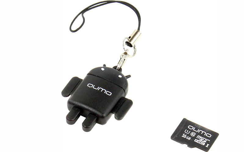   Qumo MicroSD 16GB class 10 + USB  Fundroid    ()
