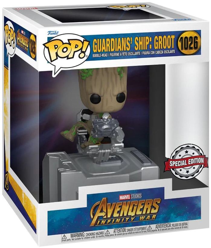  Funko POP Marvel Avengers: Infinity War Guardians' Ship  Groot Bobble-Head Exclusuve (9,5 )