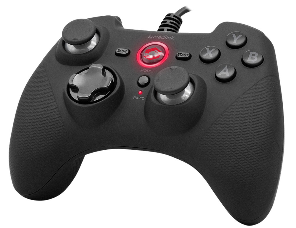 Геймпад Speedlink RAIT Gamepad проводной игровой Black Rubber для PC (SL-650010-BK)