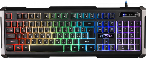 Клавиатура Defender Chimera GK-280DL RU проводная игровая с подсветкой для PC (черный)(45280)