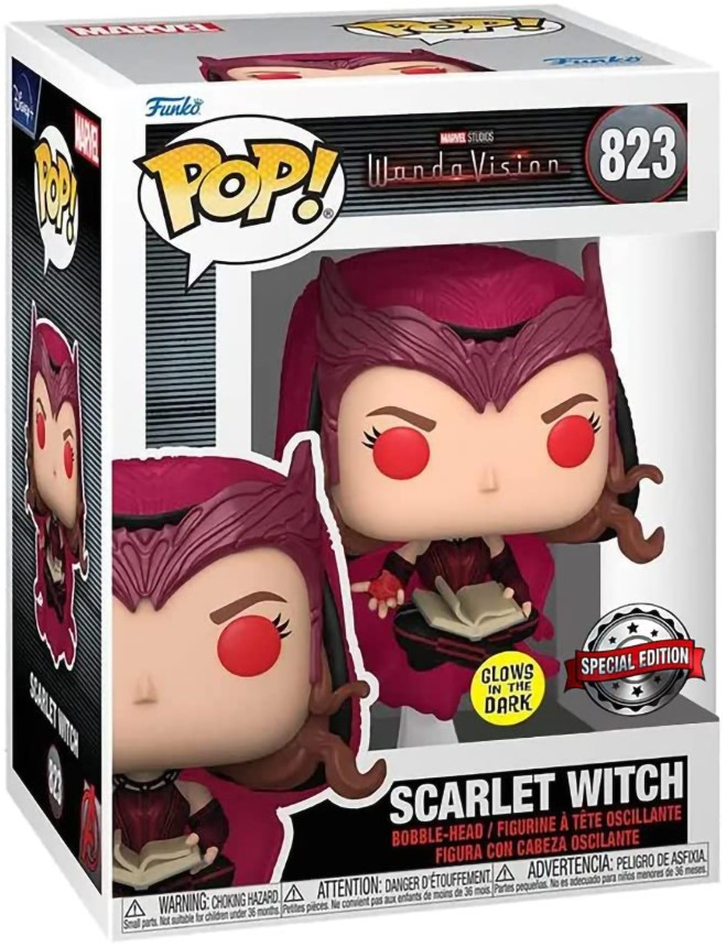  Funko POP Marvel: Wanda / Vision  Scarlet Witch Glows In The Dark Exclusive Bobble-Head (9,5 )