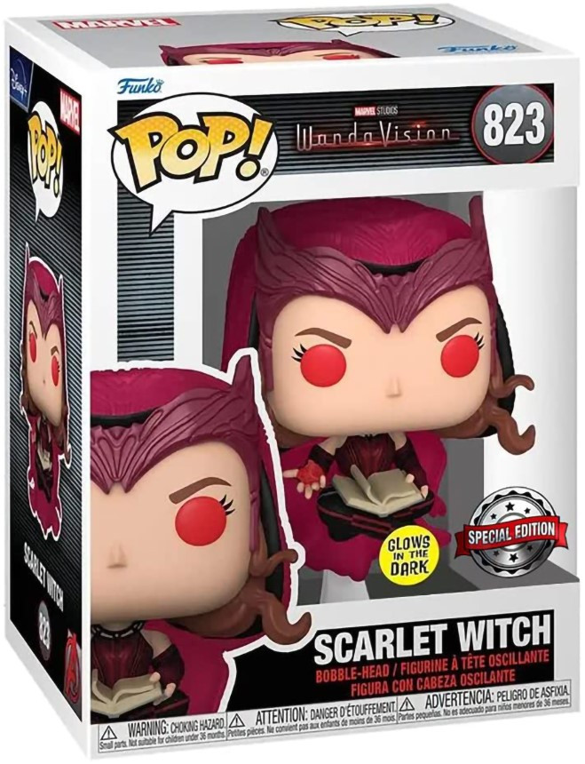 Фигурка Funko POP Marvel: Wanda / Vision – Scarlet Witch Glows In The Dark Exclusive Bobble-Head (9,5 см)