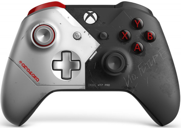 Геймпад «Cyberpunk» Limited Edition для Xbox One беспроводной с 3,5 мм разъемом и Bluetooth (Silver and Black) (WL3-00142)