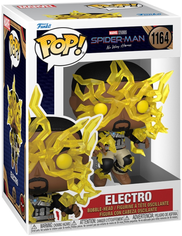 Фигурка Funko POP Marvel: Spider-Man No Way Home – Electro Finale Bobble-Head (9,5 см)
