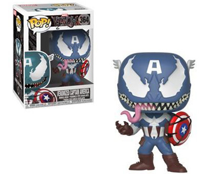  Funko POP Marvel: Venom  Venomized Captain America Bobble-Head (9,5 )