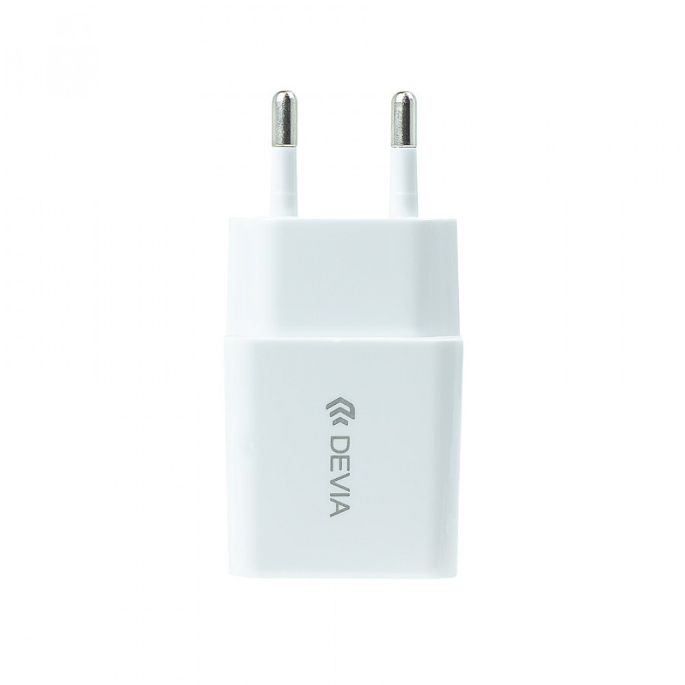 ����� ������� �������� ���������� Lightning MFi Devia Smart Charger Suit White + ������ (10W, 5V, 2.1A)