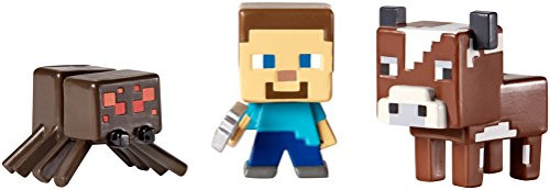 ,   Minecraft. Series 1. Spider, Steve & Cow. 3  1