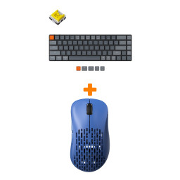   Pulsar Xlite Wireless V2 Competition Mini Blue +  Keychron K7 Low Profile, RGB, Banana Switch